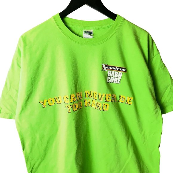 Vintage Tops - Vintage Y2K Xenadrine Hard Core Bodybuilding T Shirt Green XL Extra Large Solid